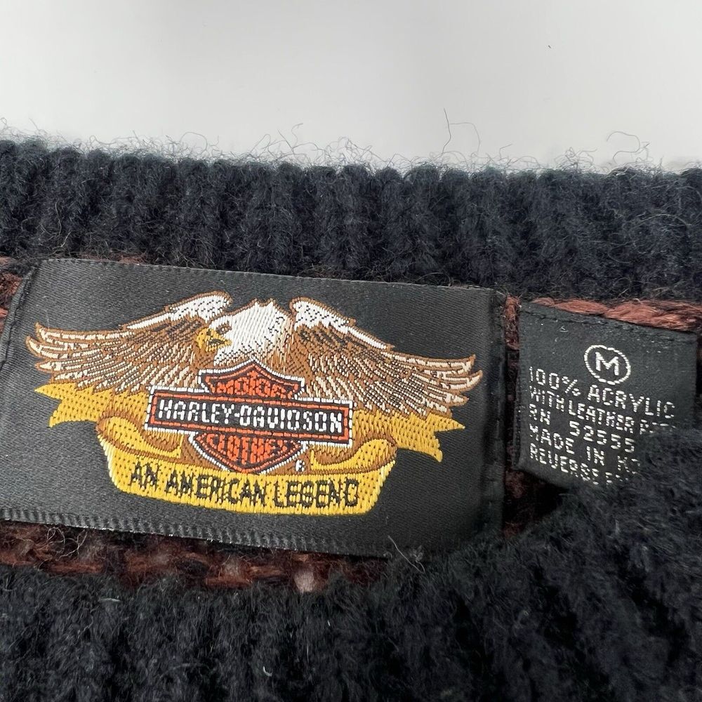 Harley Davidson Leather Eagle Patchwork Acrylic C… - image 4